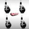 Service Caster 5'' SS Phenolic Swivel 1-1/2'' Expanding Stem Caster Set with Brake, 4PK SCC-SSEX20S514-PHS-TLB-112-4 - alternate 3